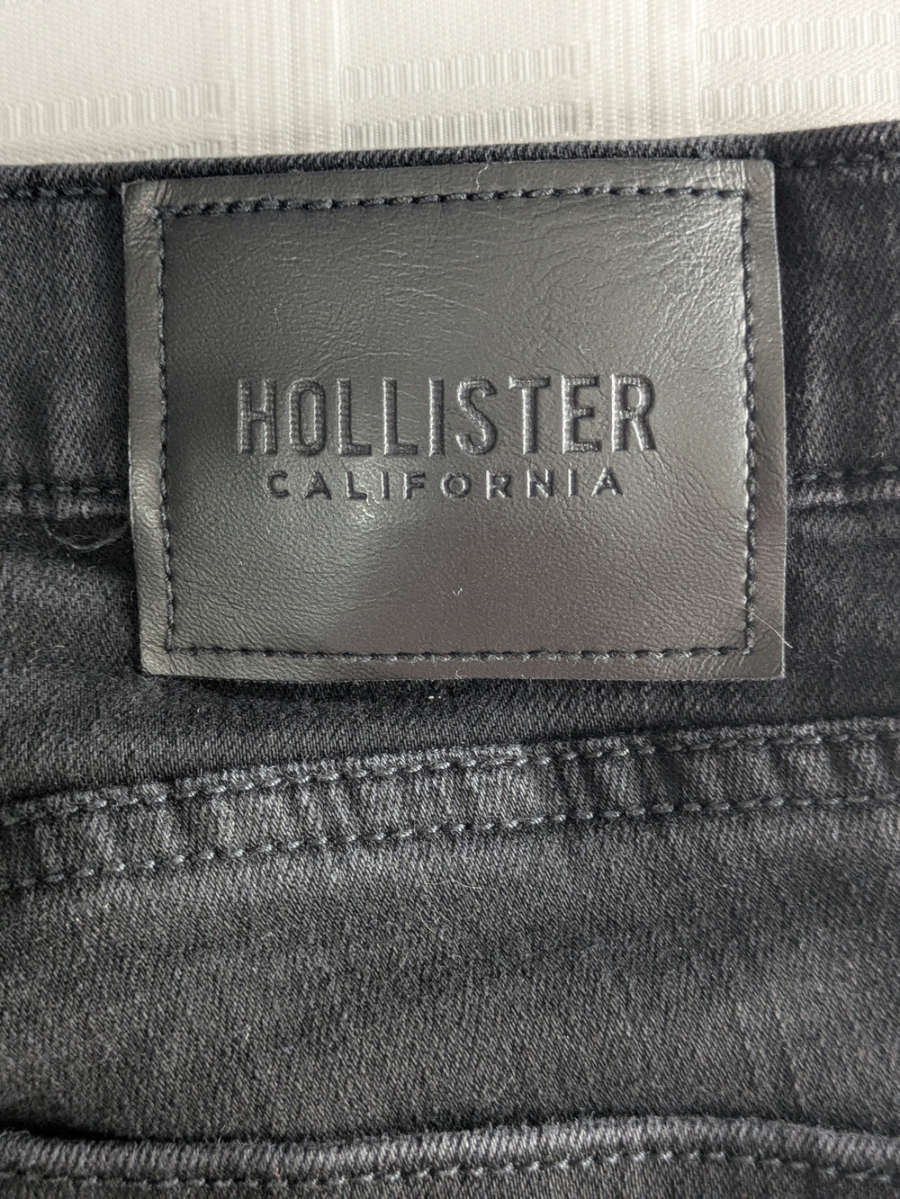 Hollister Stacked Skinny Jeans Mens 32x34 Black Advanced Stretch Denim Excellent